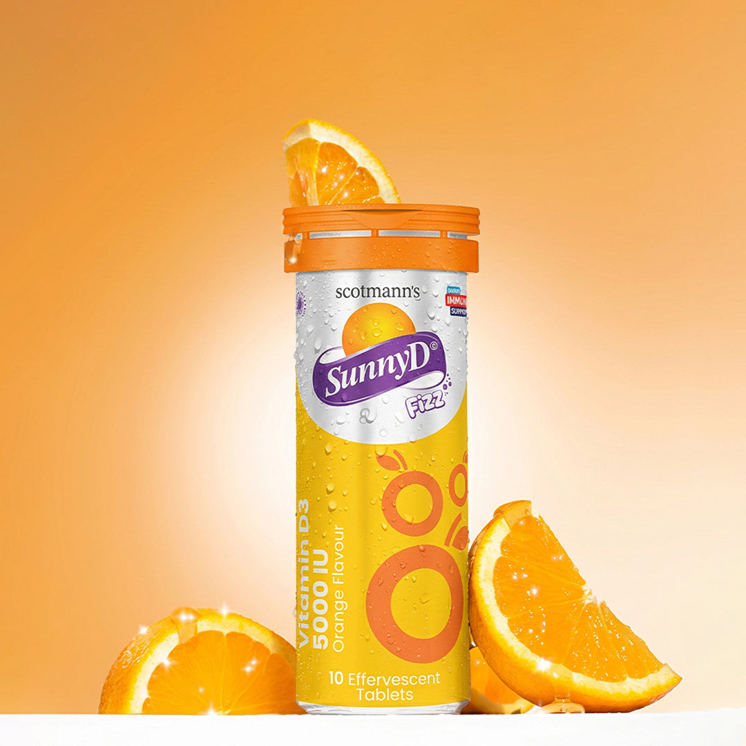 Scotmann’s SunnyD Fizz Vitamin D3 (5,000 IU) – 10 Effervescent Tablets