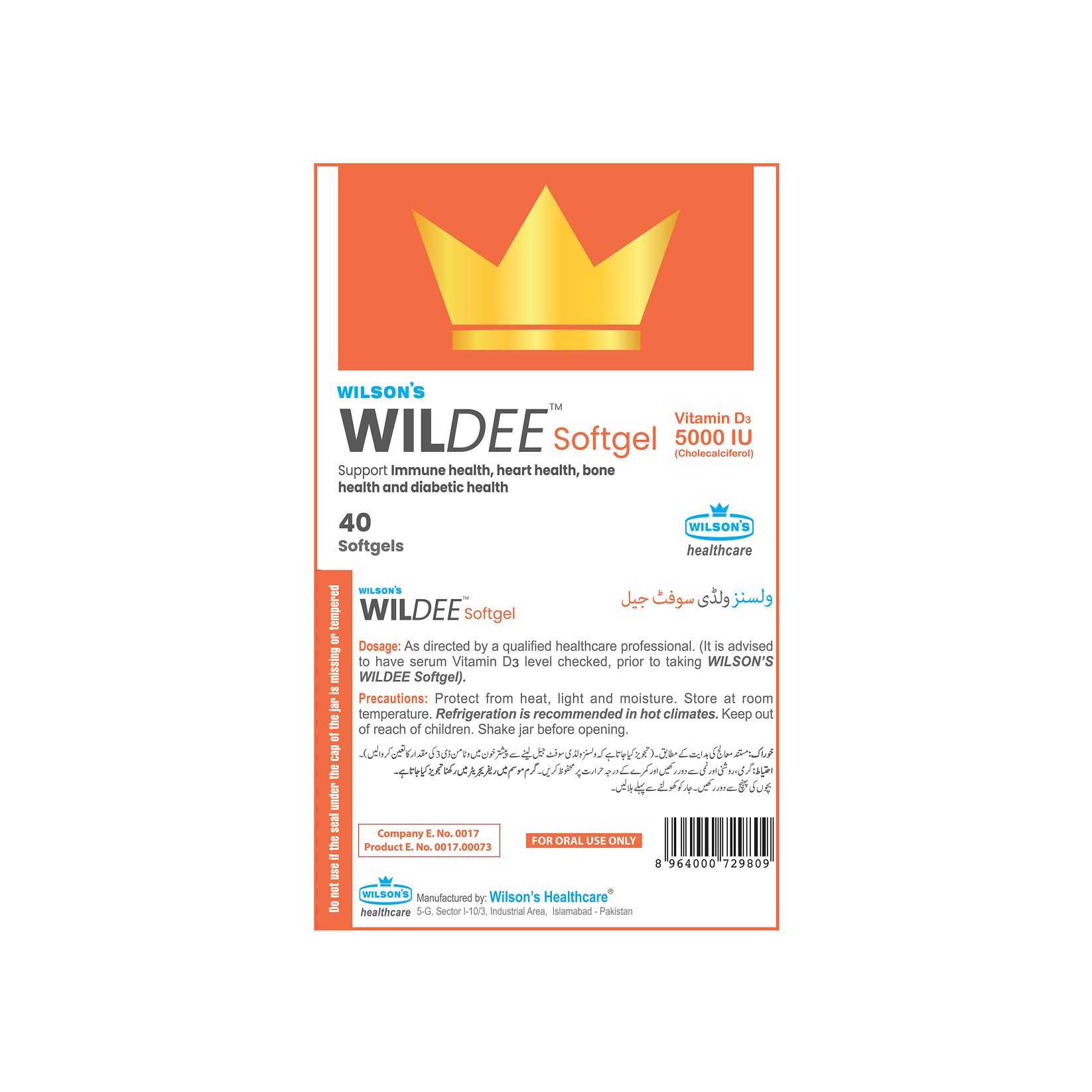 Wilson's WILDEE 5000 IU - 40 Softgels