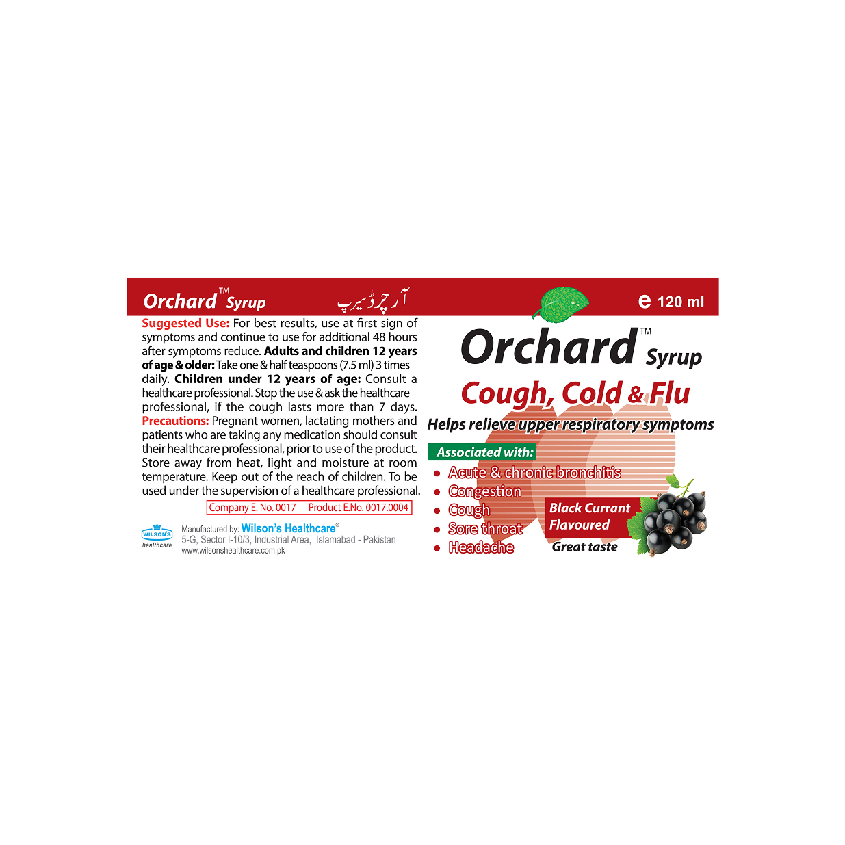 Wilson’s Orchard Syrup - 120ml