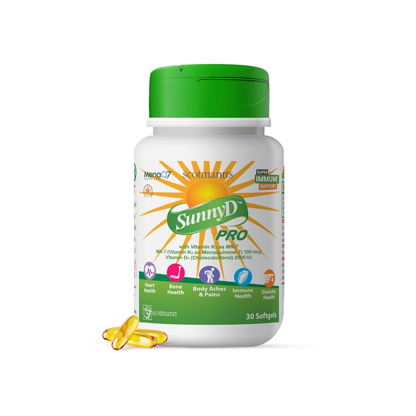 Scotmann’s SunnyD Pro Vitamin K2 & D3 - 30 Softgels