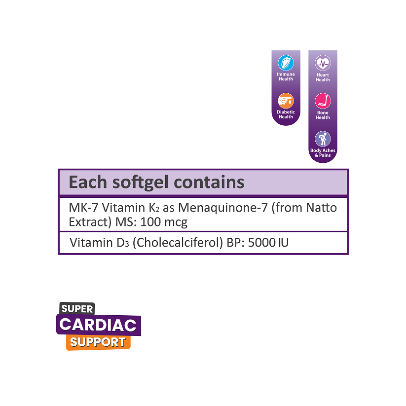 Scotmann’s SunnyD PRO 5000 Vitamin D3 & K2- 30 Softgels