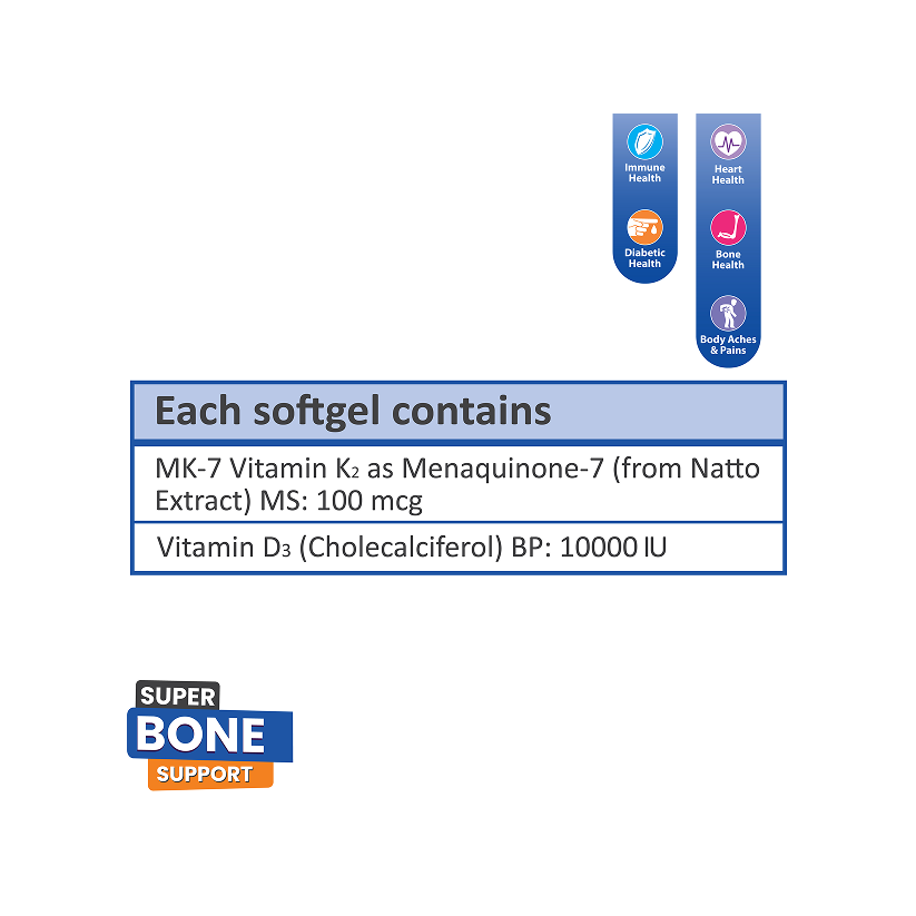 Scotmann’s SunnyD PRO 10000 Vitamin D3 & K2- 30 Softgels