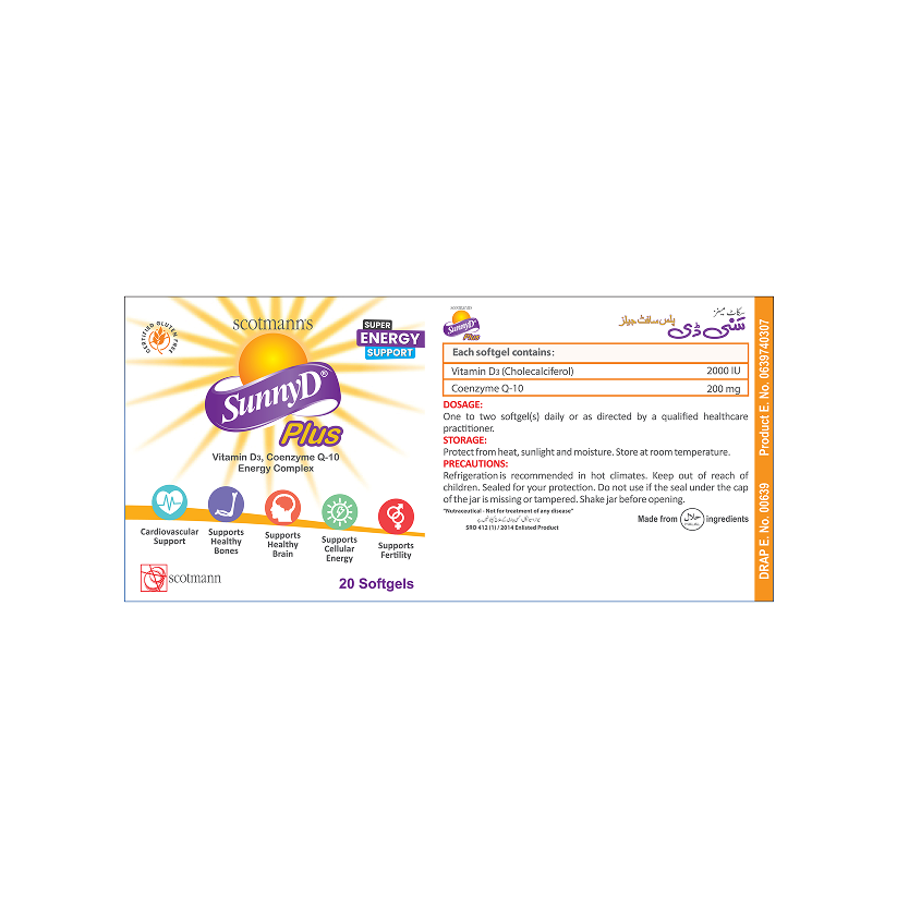 Scotmann’s SunnyD Plus - 20 Softgels