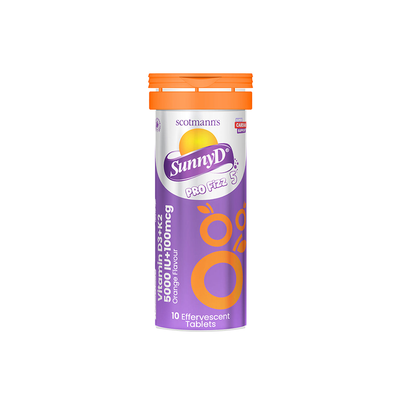 Scotmann's SunnyD PRO Fizz 5 - Vitamin D3 & K2 - 10 Effervescent Tablets