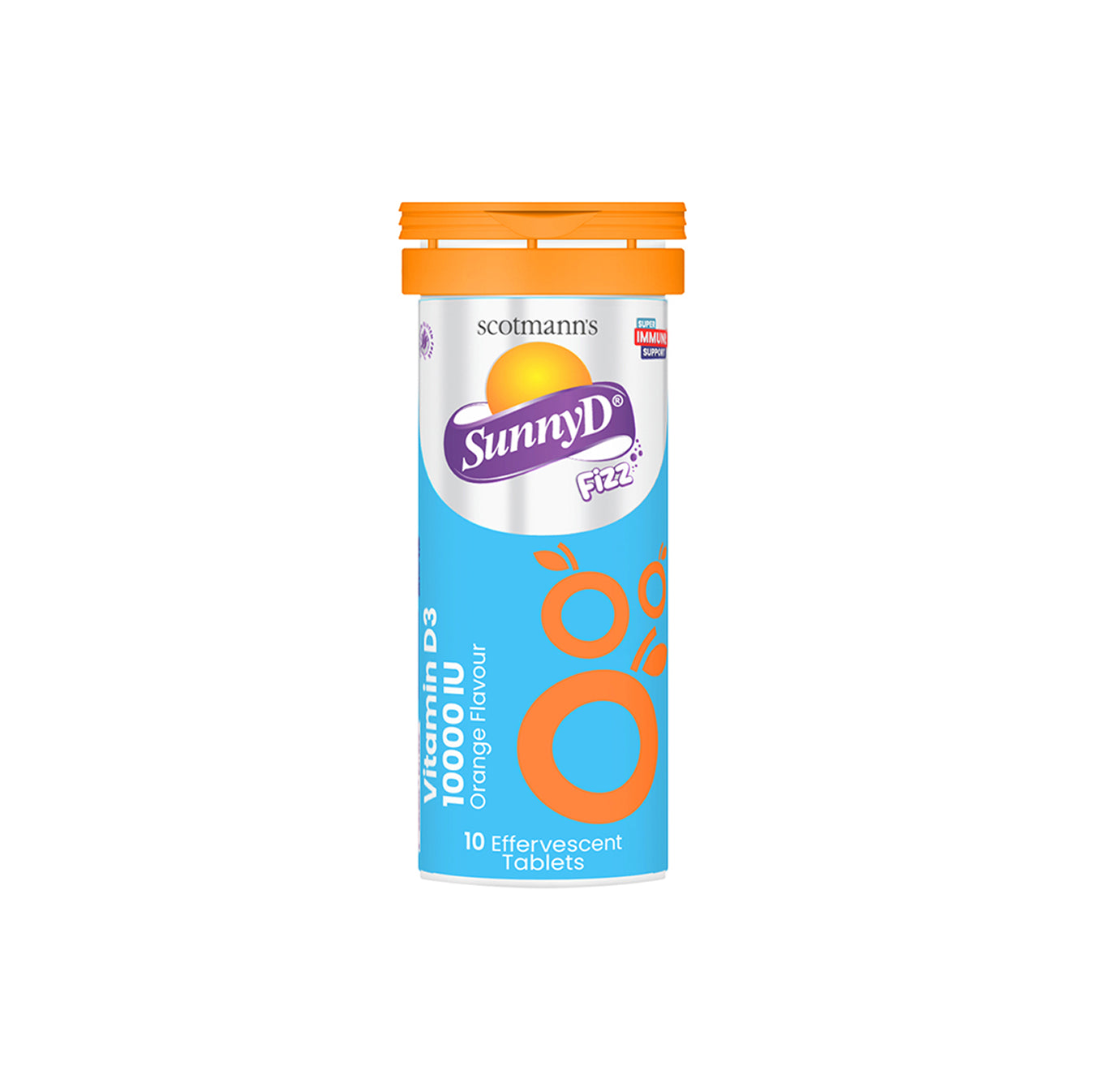 Scotmann’s SunnyD Fizz Vitamin D3 (10,000 IU) – 10 Effervescent Tablets